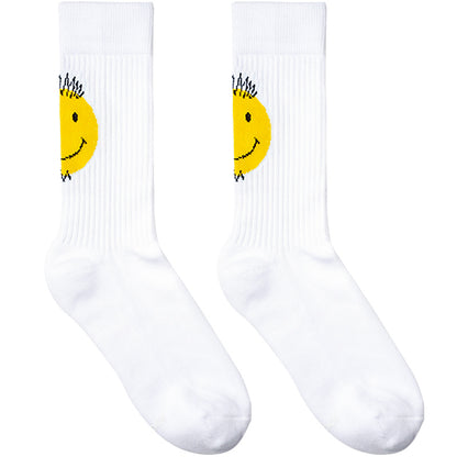 Men's Novelty Emoji Face Socks – Funny Expression Mid-Tube Socks