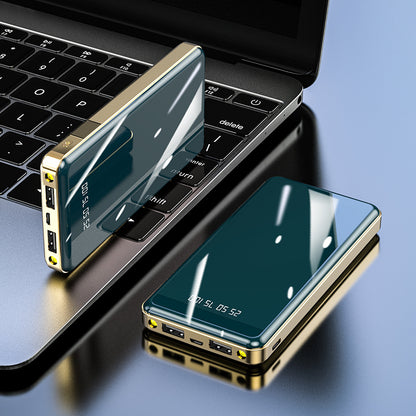 Slim 20,000mAh Power Bank – Mirror Digital Display Portable Charger 5 Colours