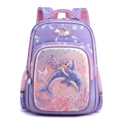 Mermaid Children's Waterproof School Backpack – Ergonomic Kids Bag