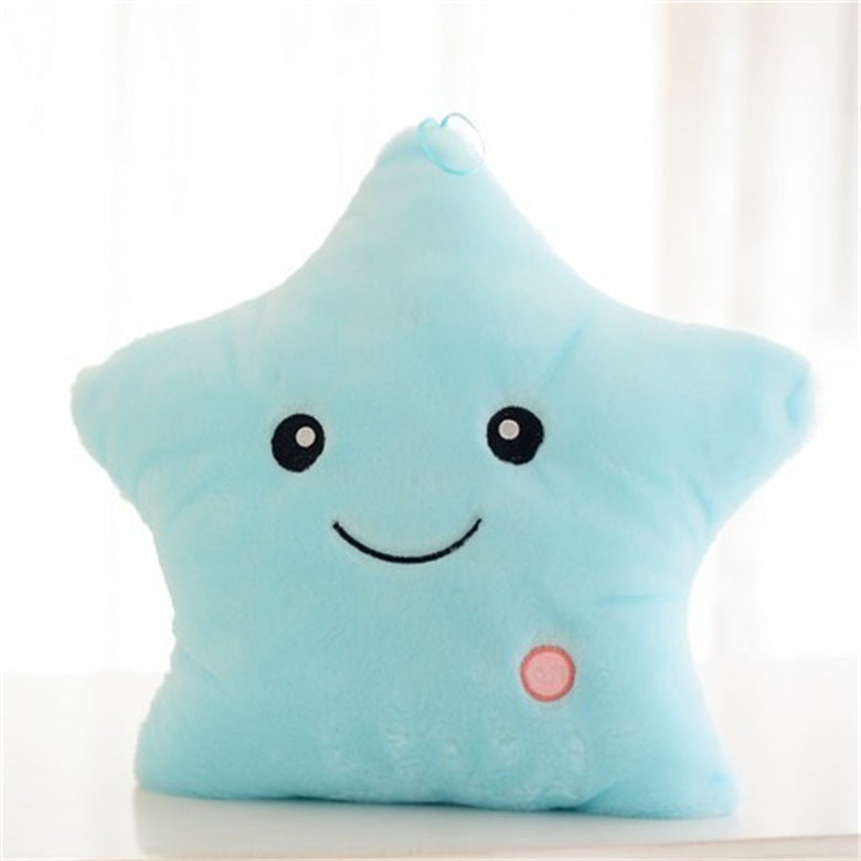 Glow-in-the-Dark Star Plush Pillow | LED Light Up | Gift
