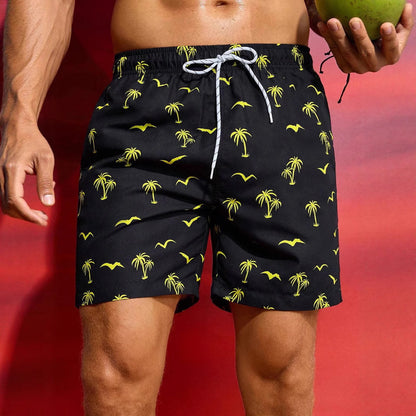 Men's Printed Beach Shorts | Hawaiian Casual Mesh Polyester S-5XL