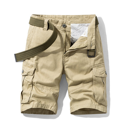 Men's Retro Multi-Pocket Cotton Shorts