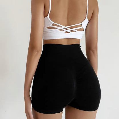 Women's High Waist Fitness Sports Shorts