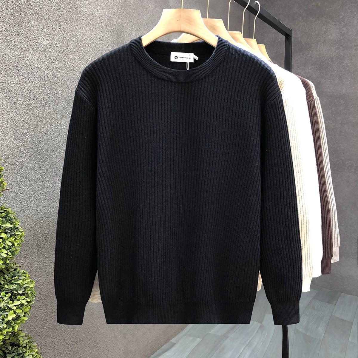 Men's Rabbit Hair Blend Knit Sweater | Extra Thick