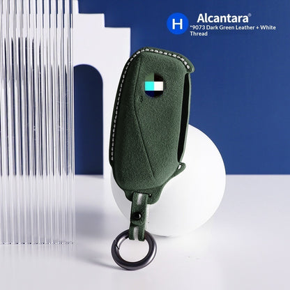 Suede Car Key Case with Keyring | BMW X5 X3 Key Cover