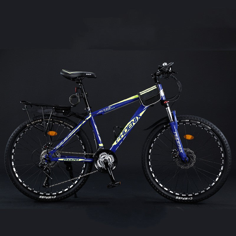 Carbon Steel Mountain Bike – Double Disc Brake 24" & 26" 24/27/30-Speed