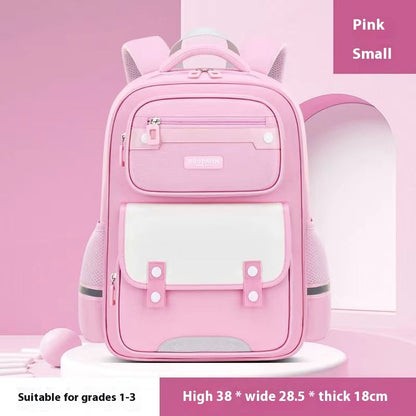 Kids' Fruit Print Nylon School Backpack – Waterproof & Burden-Reducing
