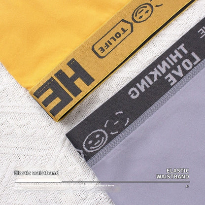Men's Polyester Boxer Briefs 4-Pack – Breathable Mid-Waist Underwear