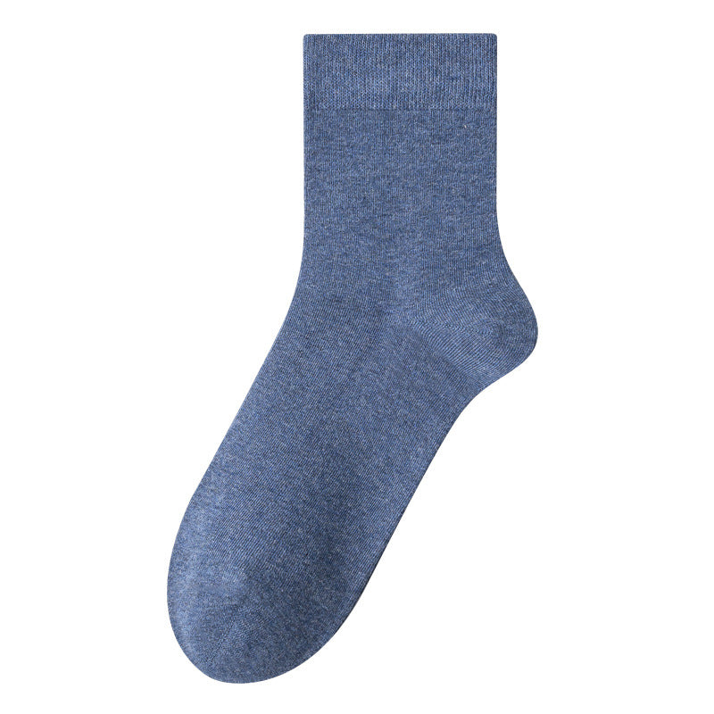 Men's 100% Cotton Mid-Calf Socks – Non-Slip Antibacterial Odour-Resistant 27 Colours