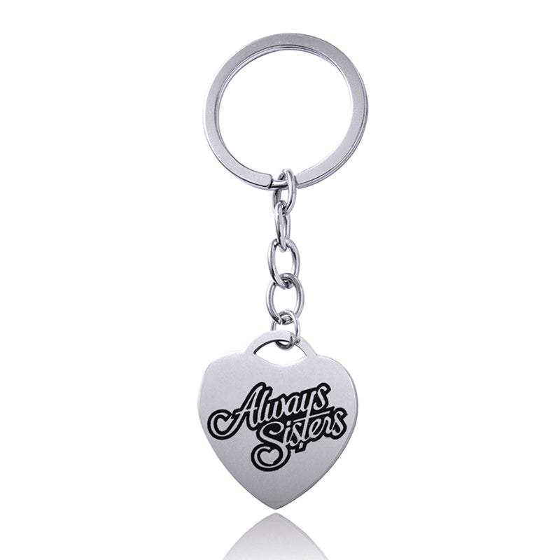 Heart Sisters & Best Friends Keychain | Stainless Steel | JP Collections