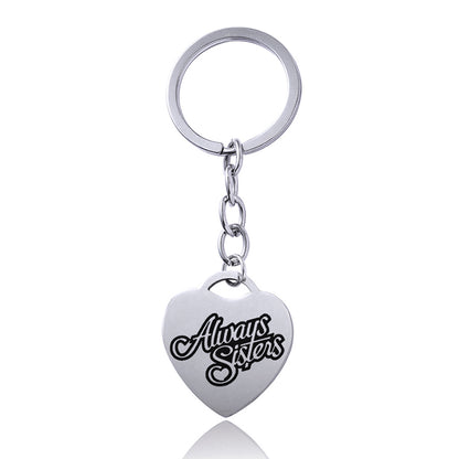 Heart Sisters & Best Friends Keychain | Stainless Steel | JP Collections