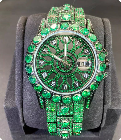 Full Diamond-Encrusted Men's Fashion Watch | Iced Out Statement Watch