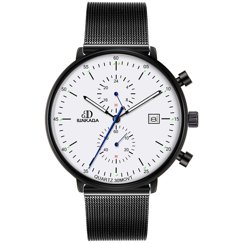 Men's Luminous Waterproof Sports Quartz Watch – 4 Styles