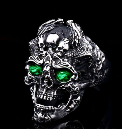 Men's Dragon Head Skull Ring – Retro Punk Alloy Statement Band