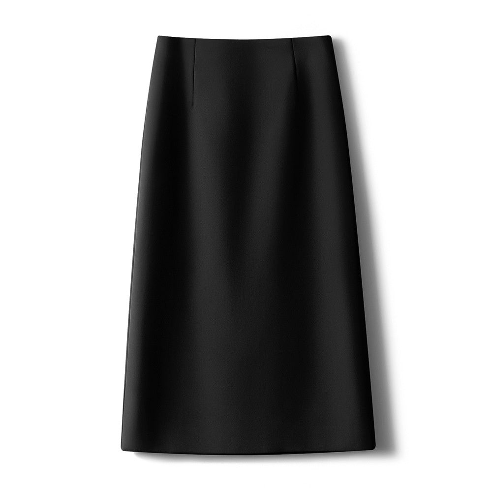 Women's Wrinkle-Resistant Zip Midi Skirt
