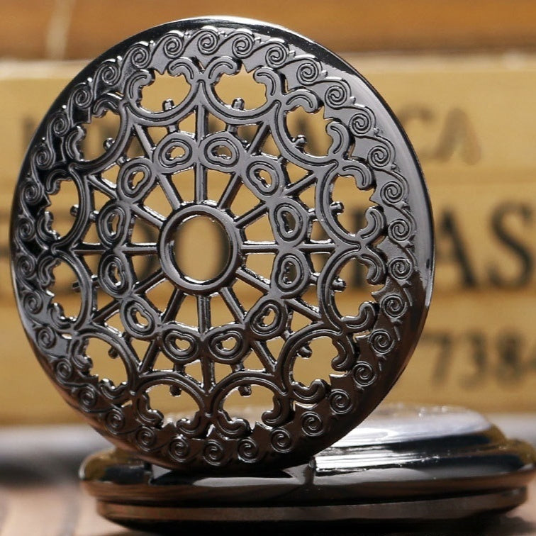 Retro Spider Web Flip Mechanical Pocket Watch – Antique Style