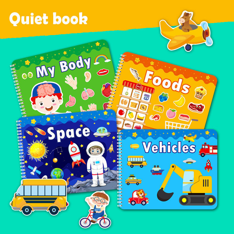 Children's Early Learning Activity Set Velcro Cards Sticker Book Ages 3+ - JParker Collections