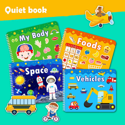 Children's Early Learning Activity Set Velcro Cards Sticker Book Ages 3+ - JParker Collections
