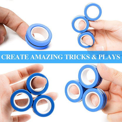Magnetic Fingertip Spinning Top Set 3 Pack | Fidget Desk Toy