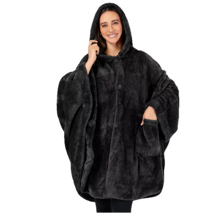 Hooded Cardigan Bathrobe | Thick Polyester | Free Size | Pink, Gray & Black