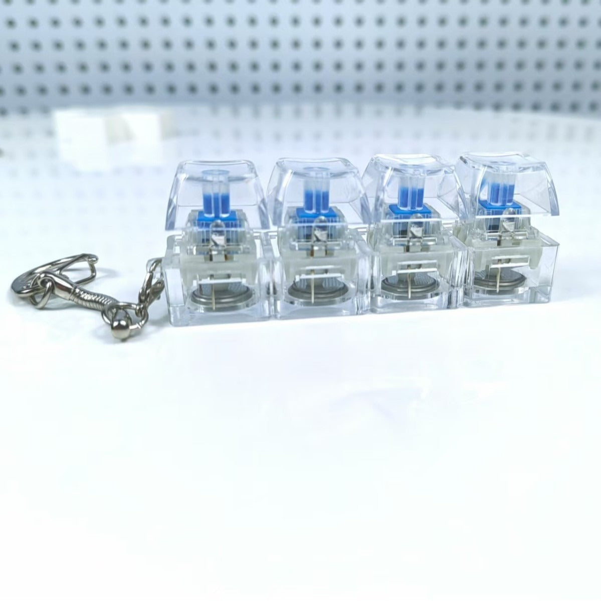 Mini 4-Key Mechanical Keyboard Fidget Clicker Keychain