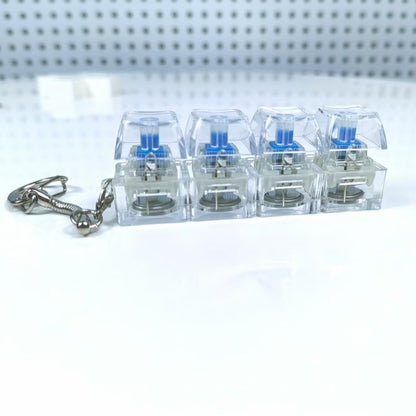 Mini 4-Key Mechanical Keyboard Fidget Clicker Keychain