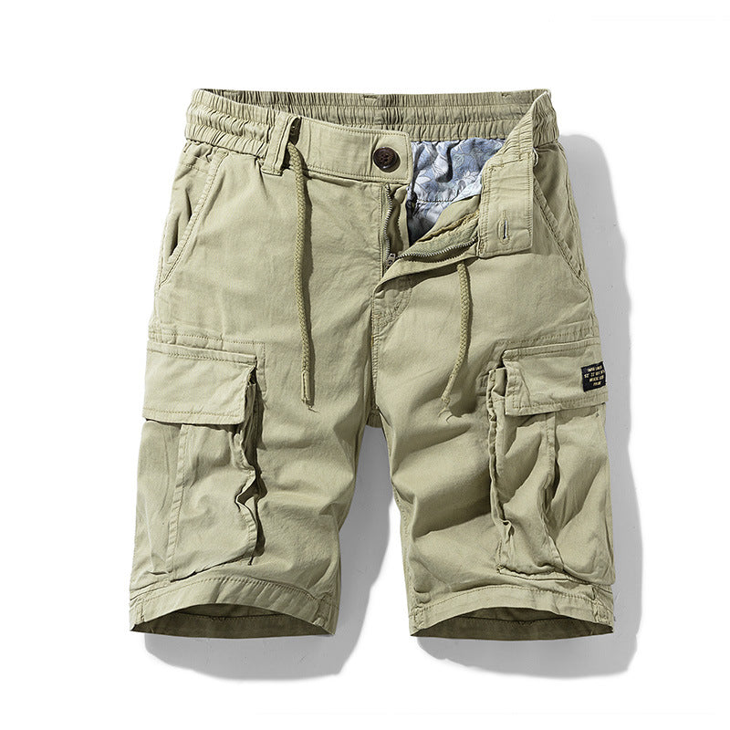 Men's Cotton Cargo Shorts | Multi-Pocket Workwear Loose Straight W29-W40