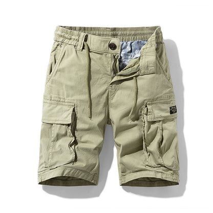 Men's Cotton Cargo Shorts | Multi-Pocket Workwear Loose Straight W29-W40