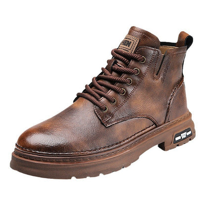 Men's Martin Boots | Chunky Sole Mid-Calf Lace-Up