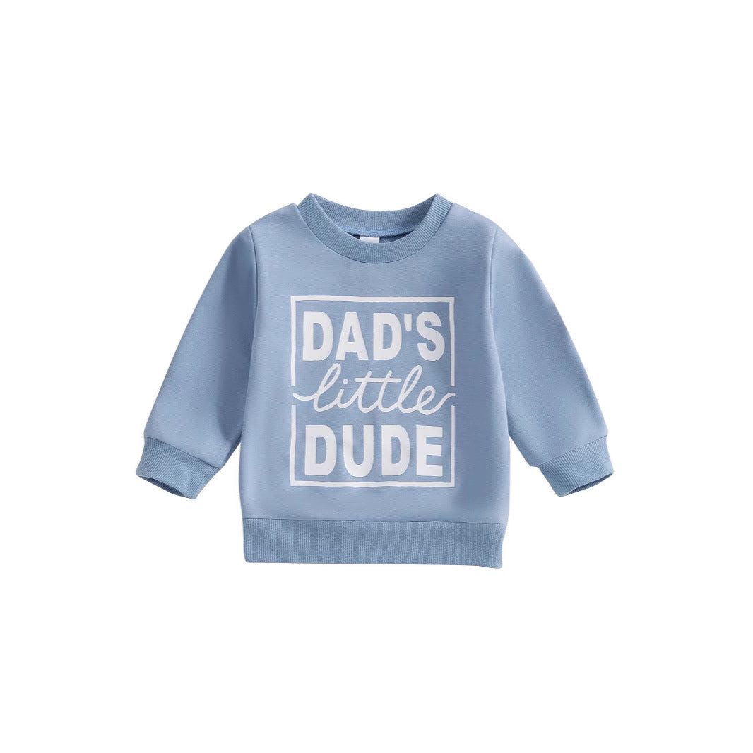 Baby Slogan Print Cotton Long Sleeve Sweatshirt
