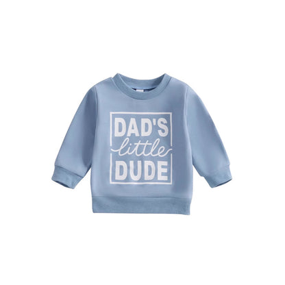 Baby Slogan Print Cotton Long Sleeve Sweatshirt