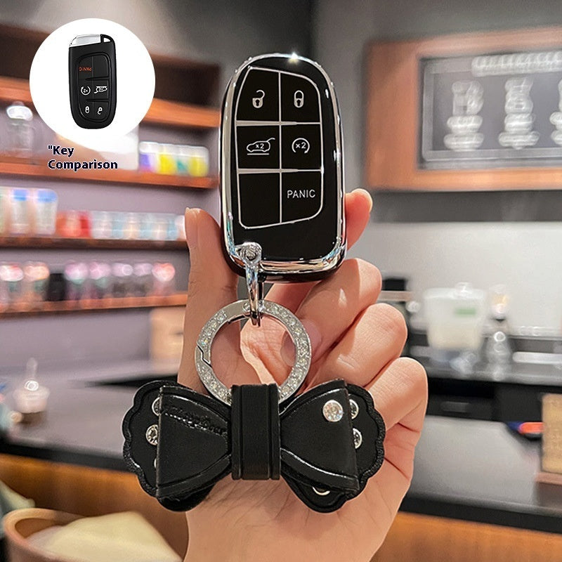 Shell TPU Car Key Cover | 5-Button Smart Key Case | JP Collections