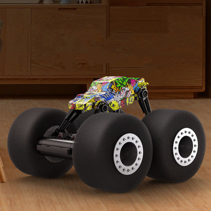 RC Stunt Truck Sponge Tyres - 2.4G Off-Road Remote Control Car LED Lighting Age 8+