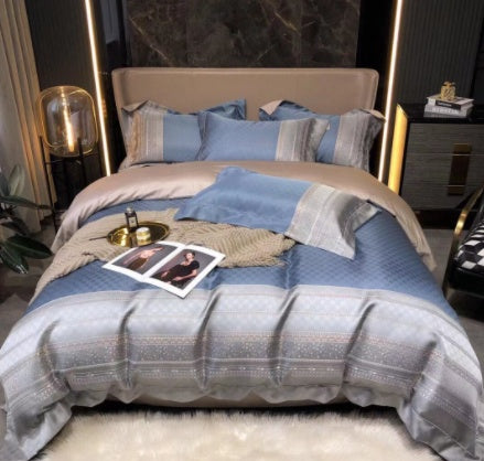 Jacquard & Satin Cotton Bedding Set 4 Piece | 15 Patterns 2 Sizes