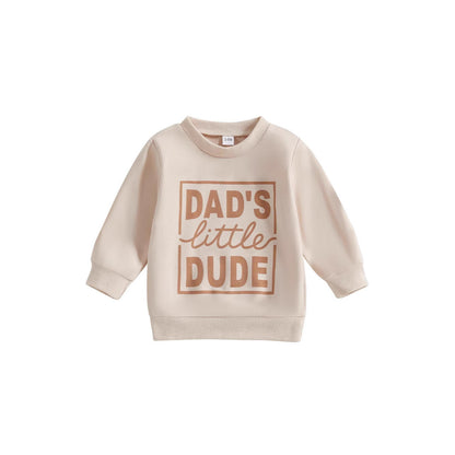 Baby Slogan Print Cotton Long Sleeve Sweatshirt