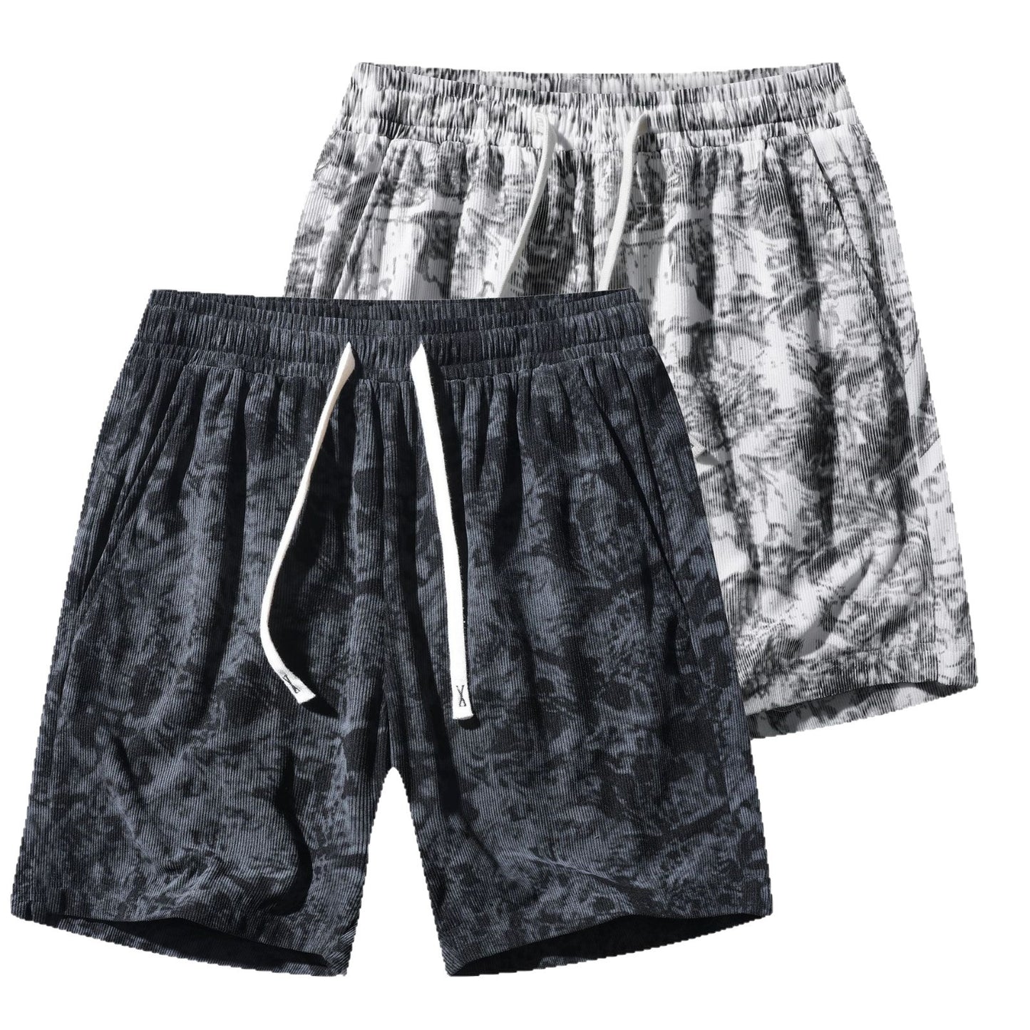 Men's Corduroy High-Waist Sports Shorts