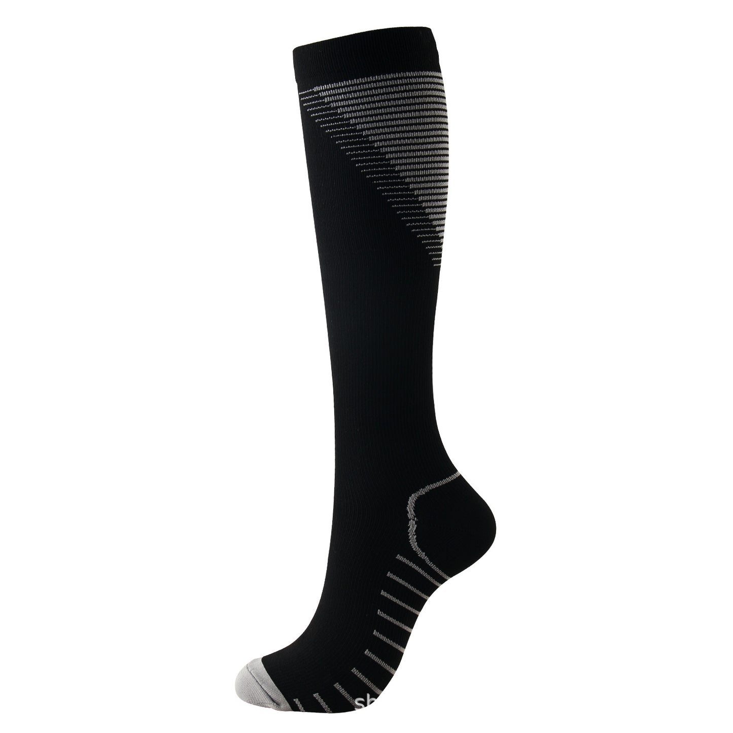 Unisex V-Shape Nylon Compression Socks Mid-Tube S/M L/XL 6 Colours