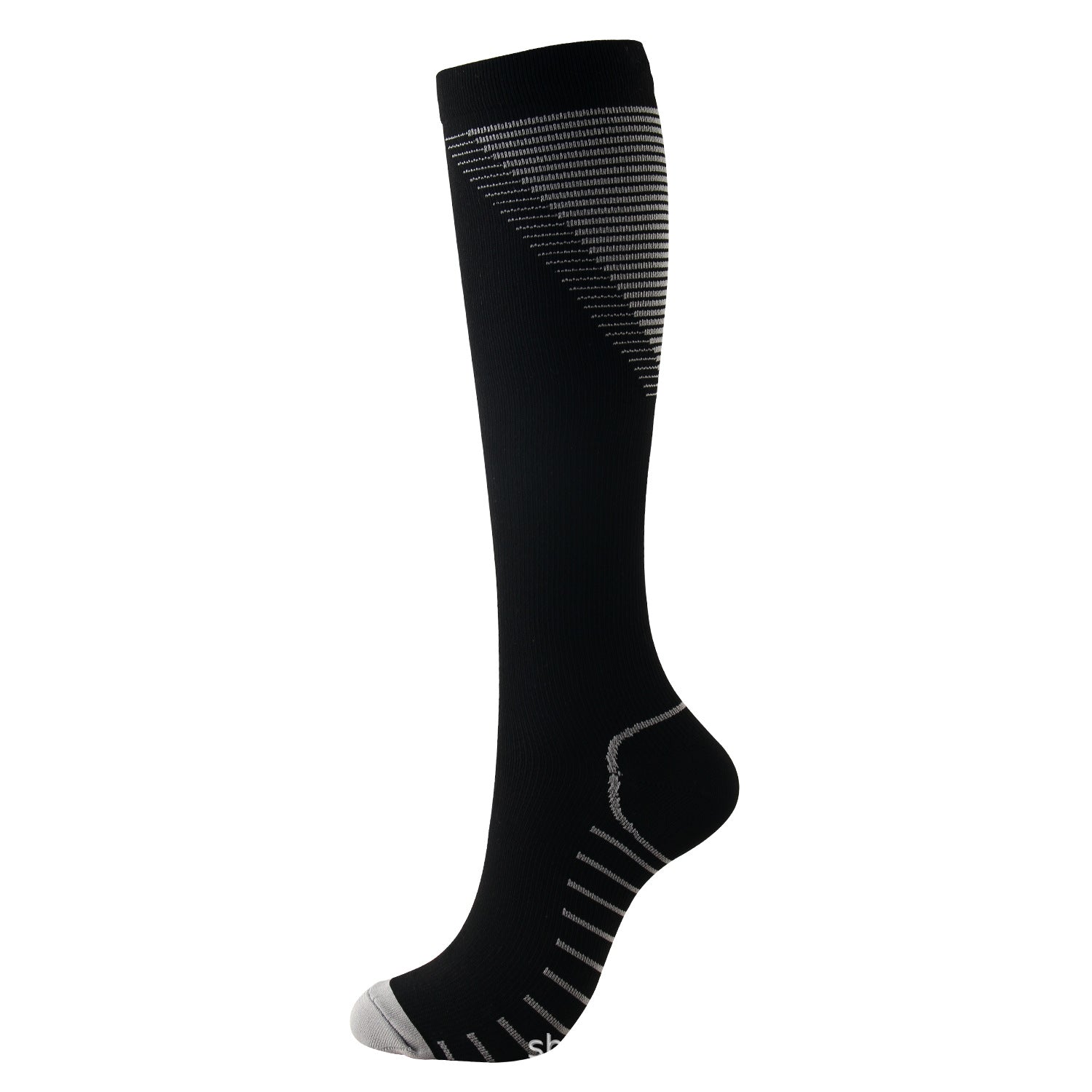 Unisex V-Shape Nylon Compression Socks Mid-Tube S/M L/XL 6 Colours