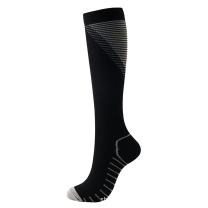 Unisex V-Shape Nylon Compression Socks Mid-Tube S/M L/XL 6 Colours