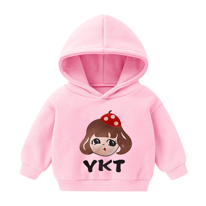 Kids Hooded Fleece Pullover Sweater – Unisex Long-Sleeve Top