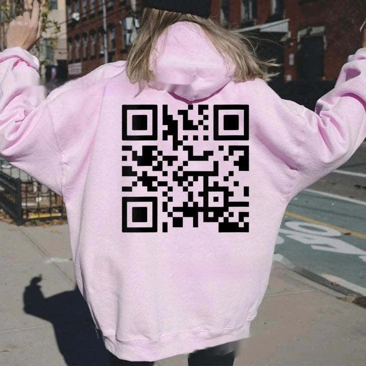 F K You QR Code Hoodie – Oversized Unisex Fleece-Lined | 10 Colours | Sizes XS–5XL
