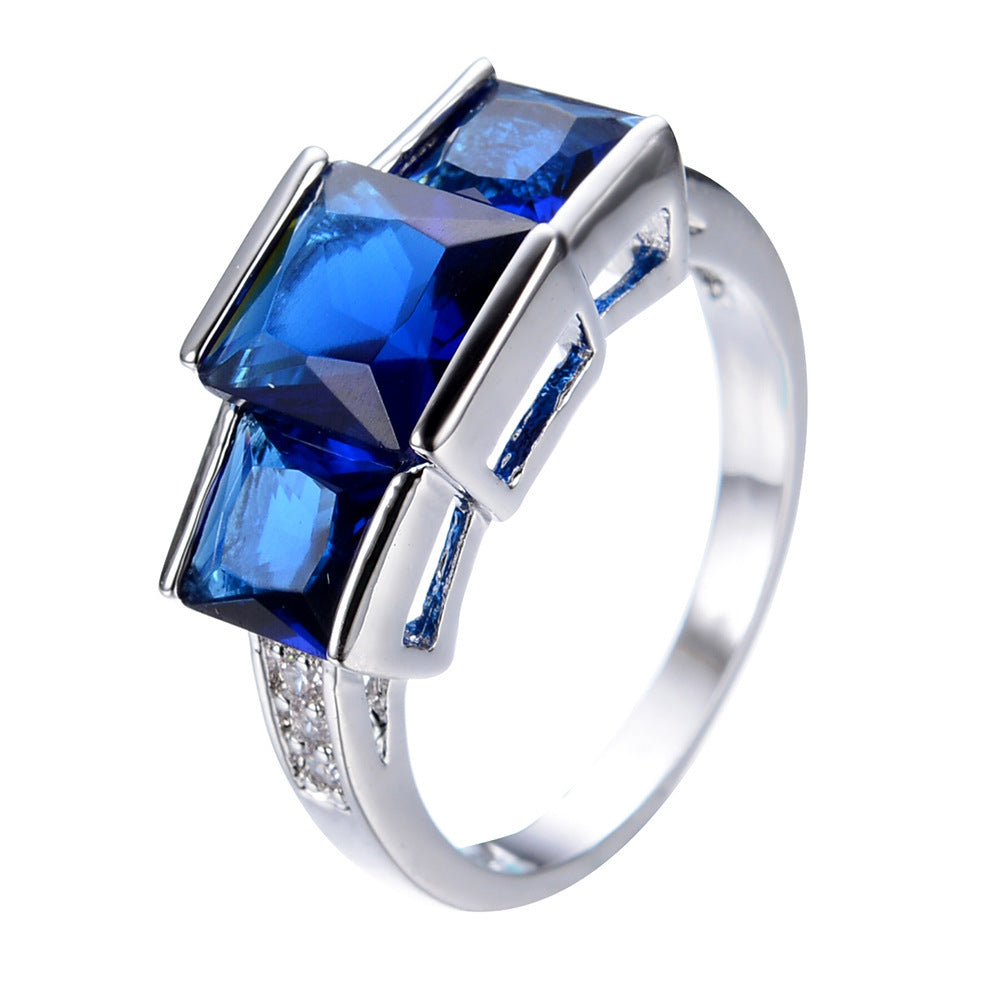 Unisex Copper Rainbow Geometric Ring – Colourful Electroplated Statement Band