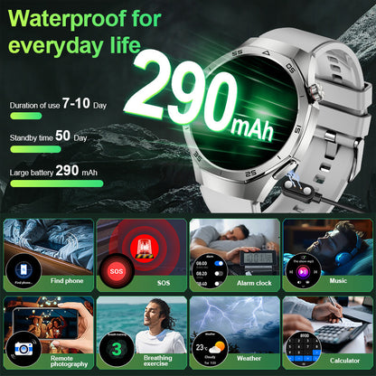 Smart Watch with Bluetooth Calling & Health Monitoring – Black & Silver
