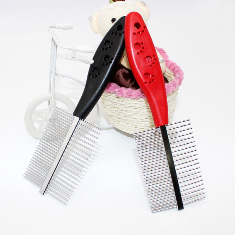Double-Sided Pet Grooming Comb | Stainless Steel Detangling Comb for Dogs & Cats