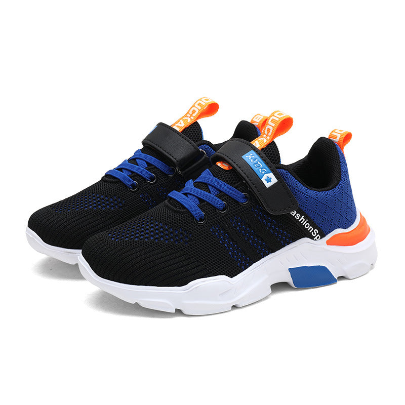 Boys' Velcro Sports Shoes | Lightweight Artificial Leather | EU 28-39