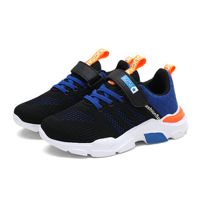 Boys' Velcro Sports Shoes | Lightweight Artificial Leather | EU 28-39