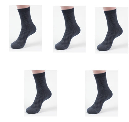 Men's Bamboo Fibre Business Socks – 5 Colours, Multi-Pack