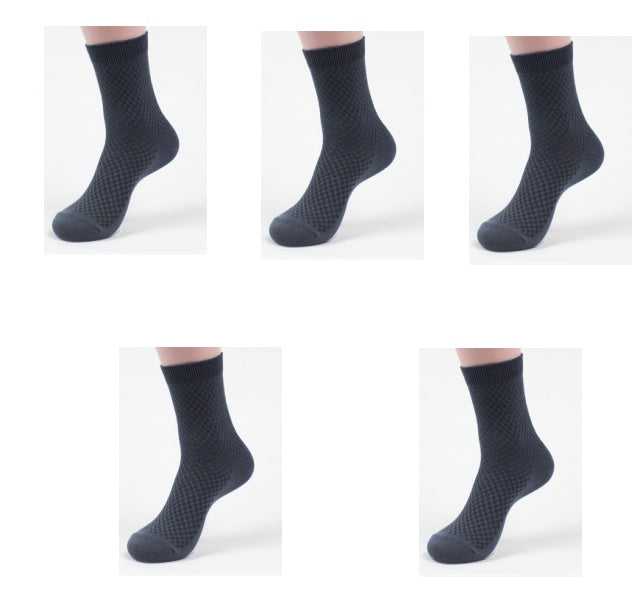 Men's Bamboo Fibre Business Socks – 5 Colours, Multi-Pack