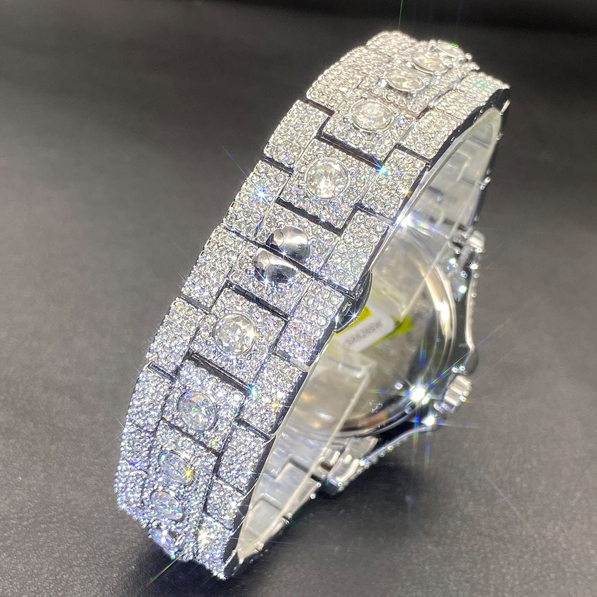 Full Diamond-Encrusted Men's Fashion Watch | Iced Out Statement Watch