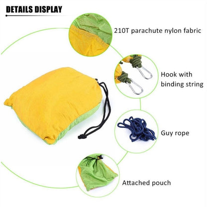 210T Parachute Nylon Camping Hammock – 270×140cm Lightweight Portable Hammock 30+ Colours